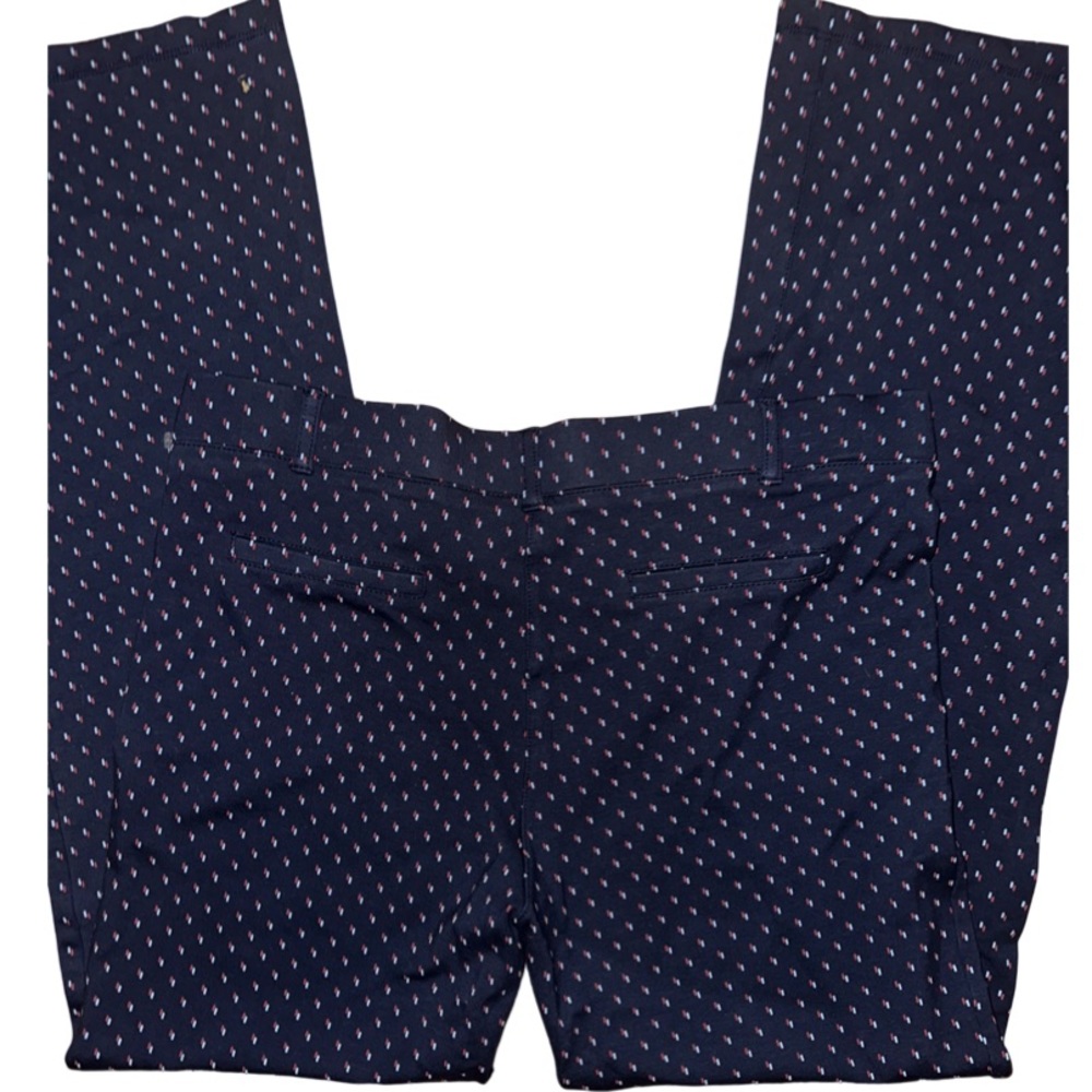 Betabrand Navy Blue Geometric Print Classic Bootcut Yoga Dress Pants | Size XL - Picture 2 of 7